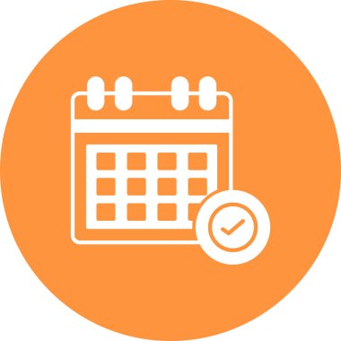 Bir takvim simgesinin vektör illüstrasyonu