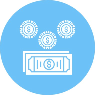 para sikkeleri simge vektör illüstrasyon tasarımı