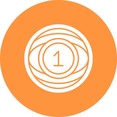 Dairesel bir simgenin vektör illüstrasyonu