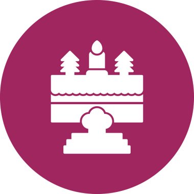 güzel pasta vektörü simgesi