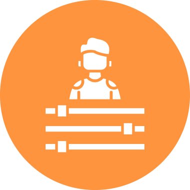 İşçi. Web simgesi basit illüstrasyon