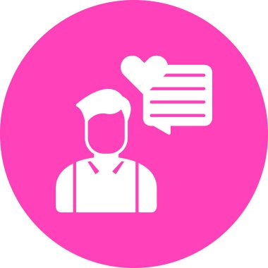 Aşk simgesi olan insanın vektör illüstrasyonu