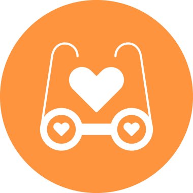 bebek arabası simgesi, vektör tasarımı