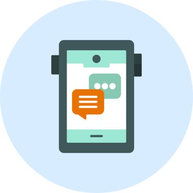 Sohbet ileti simgesi düz biçimli