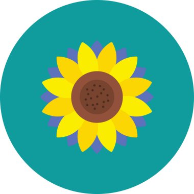 ayçiçeği ikonu vektör illüstrasyonu