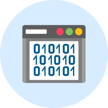 Kodlama. Web simgesi basit illüstrasyon