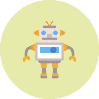 Robot simge, düz tasarım