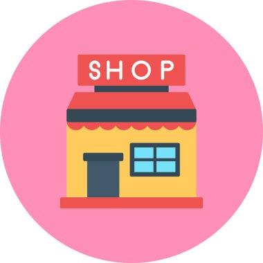 Dükkan. Web simgesi basit illüstrasyon