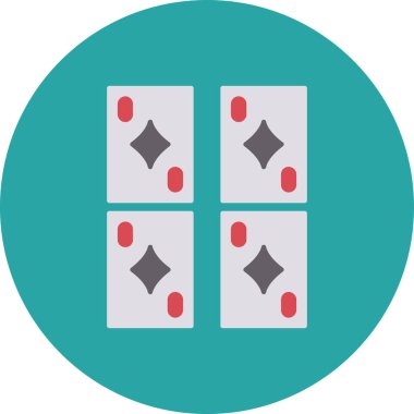 poker. Web simgesi basit illüstrasyon