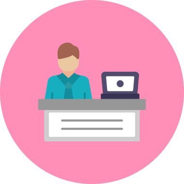 Ofis. Web simgesi basit illüstrasyon