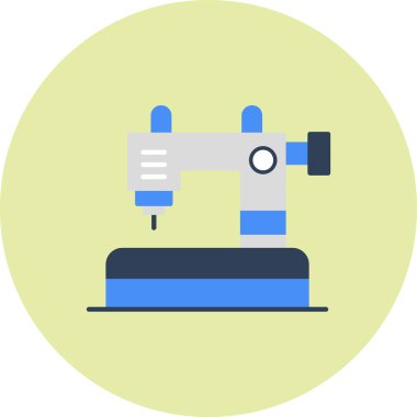 mikroskop düz simge, vektör illüstrasyonu