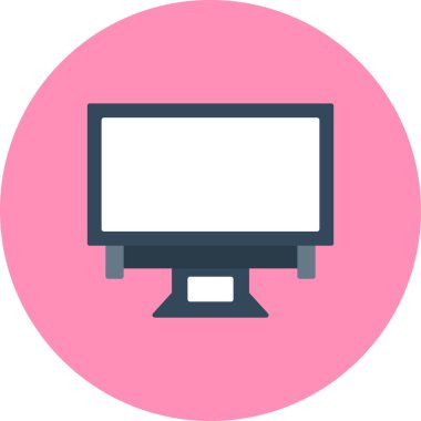Monitör. Web simgesi basit illüstrasyon