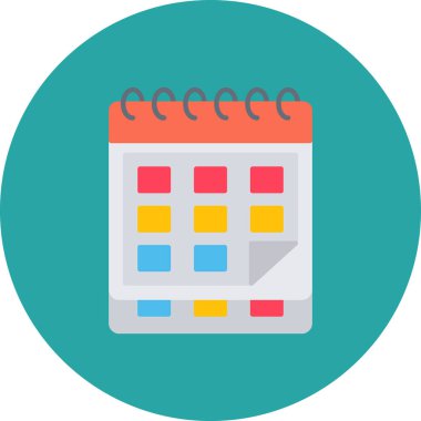 Takvim simgesi vektör illüstrasyonu