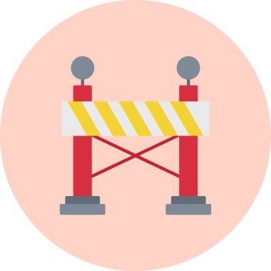 bariyer vektör simgesi, vektör basit tasarımı