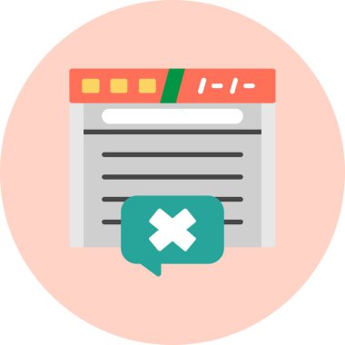 Hata simgesi vektör illüstrasyonu