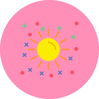 Güneş simgesinin vektör illüstrasyonu