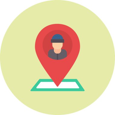 konum pin haritası simgesi düz biçimli