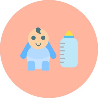 Bebeğim. Web simgesi basit illüstrasyon