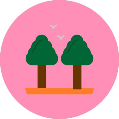 Ağaç simgesi. vektör illüstrasyonu