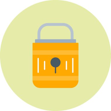 Kilit. Web simgesi basit illüstrasyon