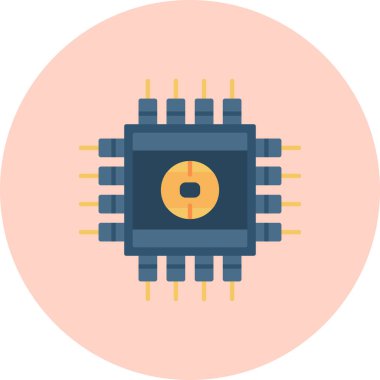 Çip. Web simgesi basit illüstrasyon