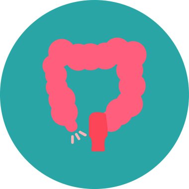 İnsan bağırsak simgesinin vektör çizimi