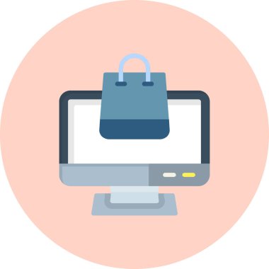 İnternetten alışveriş. Basit resimleme