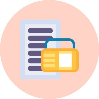 Belge. Web simgesi basit illüstrasyon