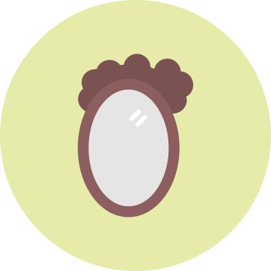 Düz bir kadın yüzü simgesi