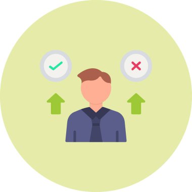 Vektör çizimi. Oklu iş adamı. düz biçim.