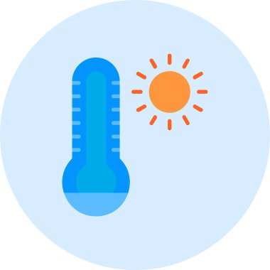 Termometre. Web simgesi basit illüstrasyon