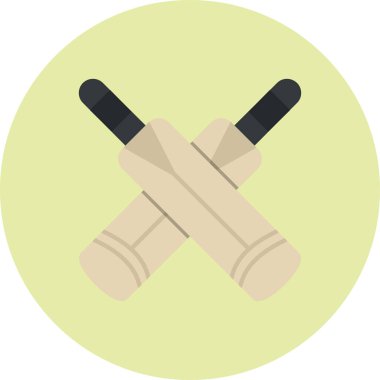 Kriket ikonu. düz dizayn