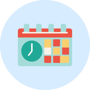 Zamanlama düz vektör simgesi