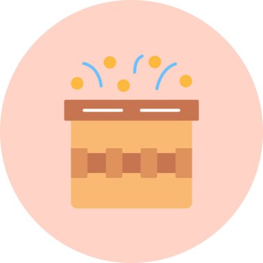 Kek. Web simgesi basit illüstrasyon