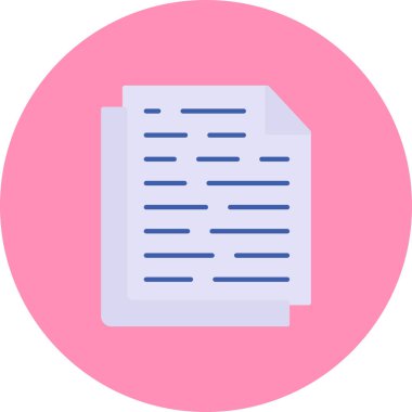 Belge. Web simgesi basit illüstrasyon