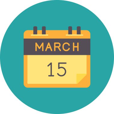 8 Mart - Icon - vektör çizim takvimi