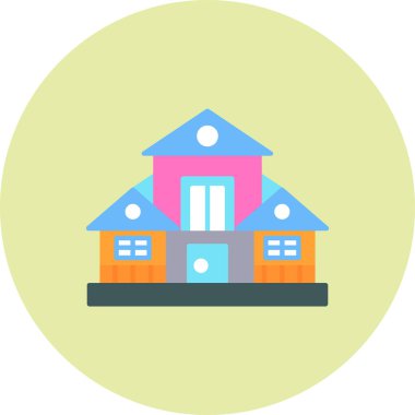 ev simgesini düz bir şekilde inşa etmek