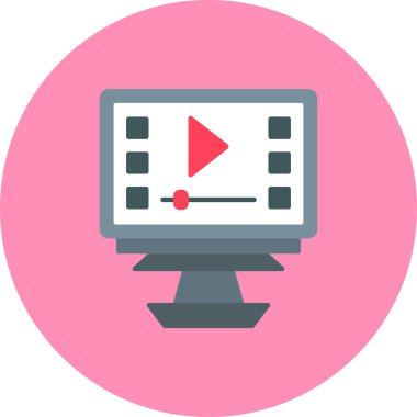 video simgesi, vektör illüstrasyonu