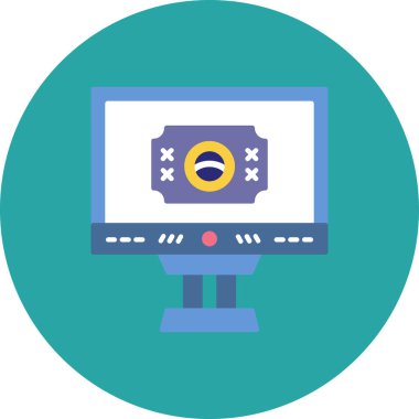 Bilgisayar ekranı. Basit resimleme