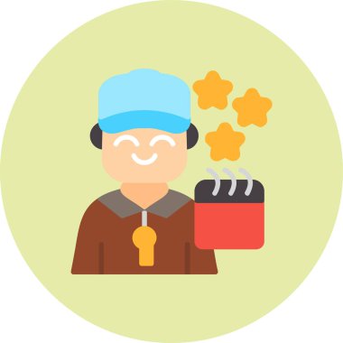 Çiftçi. Web simgesi basit tasarım