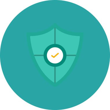 Güvenlik yassı ikonu, vektör illüstrasyonu. güvenlik simgesi tasarımı