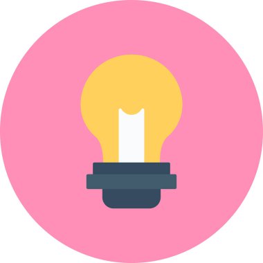 Ampul. Web simgesi basit illüstrasyon