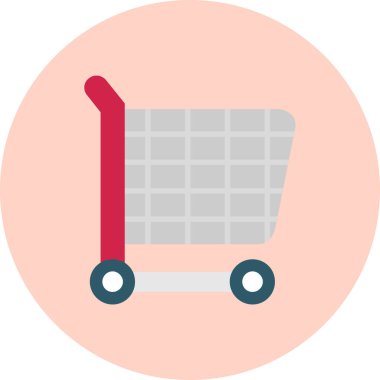 Sepet simgesi, vektör illüstrasyonu