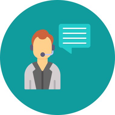 Müşteri çağrısı renkli vektör simgesi