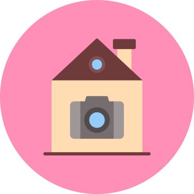 Bina. Web simgesi basit illüstrasyon