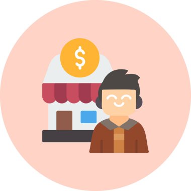 Bozuk parası olan bir adamın vektör çizimi