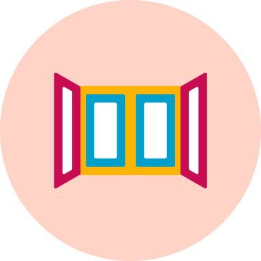 Kapı. Web simgesi basit illüstrasyon