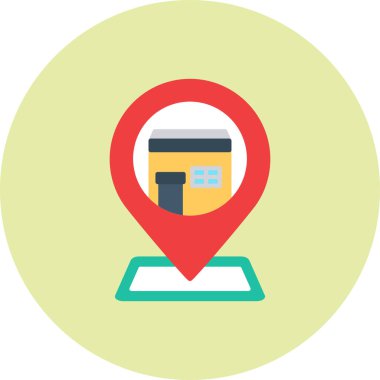 gps konum pin simgesi düz biçimli