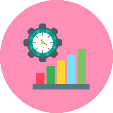 Saat simgesi vektör illüstrasyonu