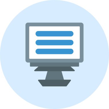 Bilgisayar. Web simgesi basit illüstrasyon